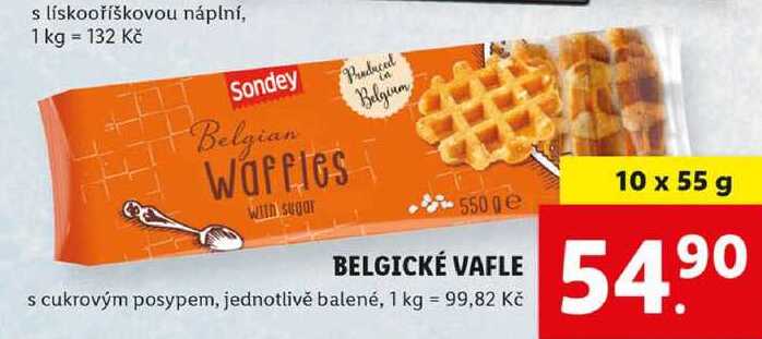 BELGICKÉ VAFLE, 10x 55 g
