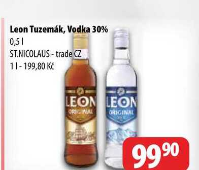 Leon Tuzemák, Vodka 30% 0,5l v akci