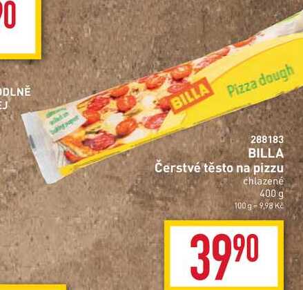 BILLA Čerstvé těsto na pizzu chlazené 400 g