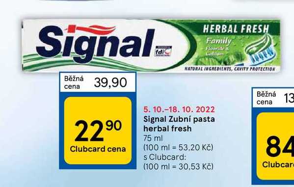 Signal Zubní pasta herbal fresh 75 ml