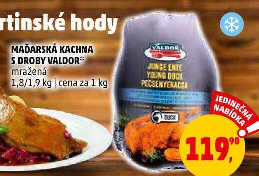 MAĎARSKÁ KACHNA S DROBY VALDOR, 1 kg