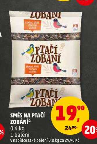 SMĚS NA PTAČÍ ZOBÁNÍ, 0,4 kg