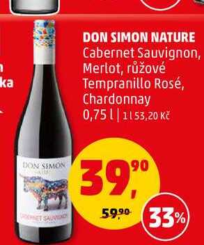 DON SIMON NATURE Cabernet Sauvignon, 0,75 l