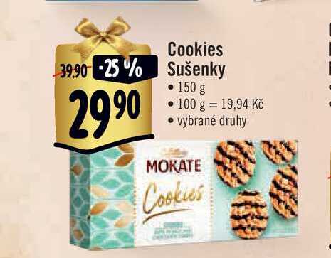 Cookies Sušenky 150 g v akci