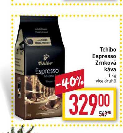 Tchibo Espresso Zrnková káva 1 kg v akci