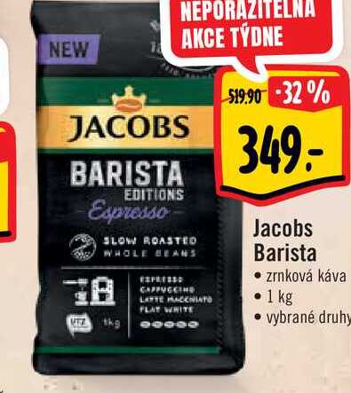 Jacobs Barista zrnková káva • 1 kg