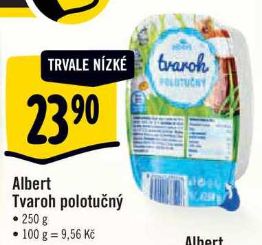 Albert Tvaroh polotučný, 250 g