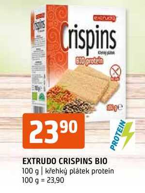   EXTRUDO CRISPINS BIO 100 g | křehký plátek protein 