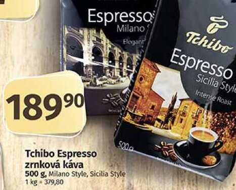 Tchibo Espresso zrnková káva 500 g v akci