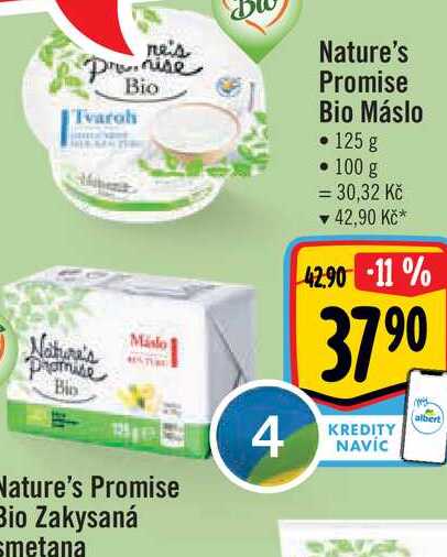  Nature's Promise Bio Máslo •125 g  v akci