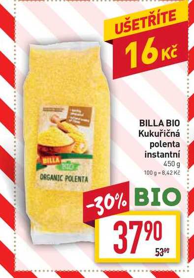 BILLA BIO Kukuřičná polenta instantní 450 g