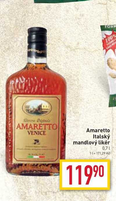 Amaretto Italský mandlový likér 0,7l