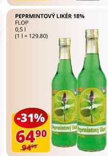 PEPRMINTOVÝ LIKÉR 18% FLOP 0,5l