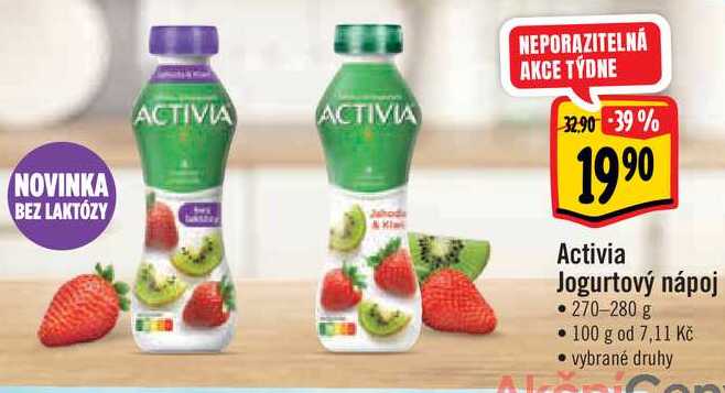 Activia Jogurtový nápoj, 270-280 g v akci