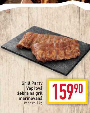 Grill Party Vepřová žebra na gril marinovaná cena za 1 kg 