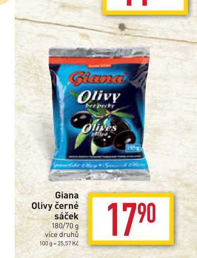 Giana Olivy černé sáček 180/70 g 