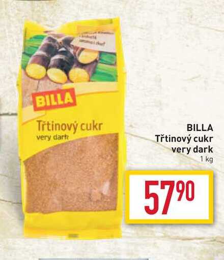 BILLA Třtinový cukr very dark 1 kg 