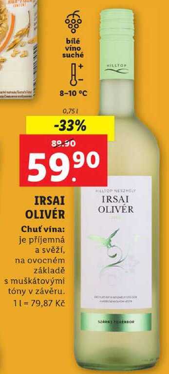 IRSAI OLIVER, 0,75 l