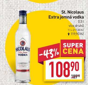 St. Nicolaus Extra jemná vodka 0,5l