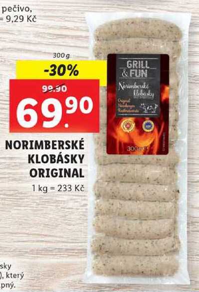 NORIMBERSKÉ KLOBÁSKY ORIGINAL, 300 g
