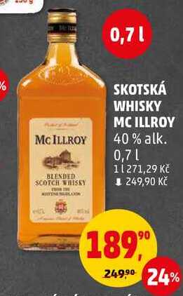 SKOTSKÁ WHISKY MC ILLROY, 0,7 l