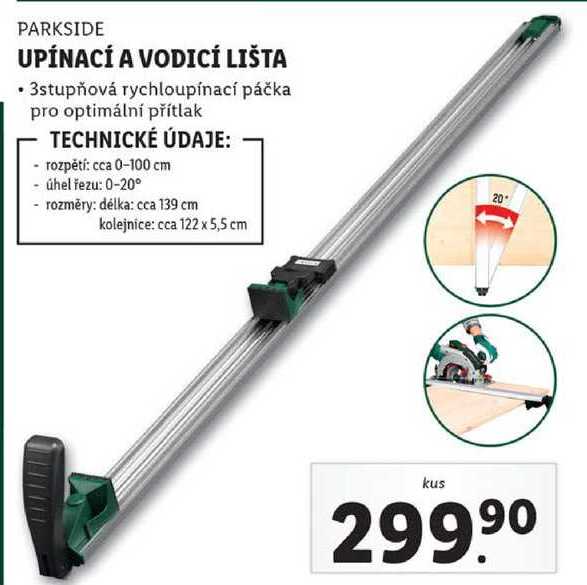 UPÍNACÍ A VODICÍ LIŠTA