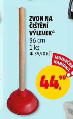 ZVON NA ČIŠTĚNÍ VÝLEVEK, 1 ks