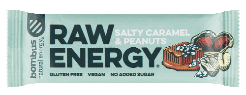 Bombus Raw Energy Salty Caramel&Peanuts tyčinka 50g v akci
