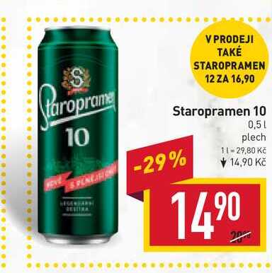 Staropramen 10 (plechovka) 0.5l