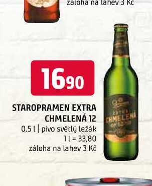 STAROPRAMEN EXTRA CHMELENÁ 12 0,5 l