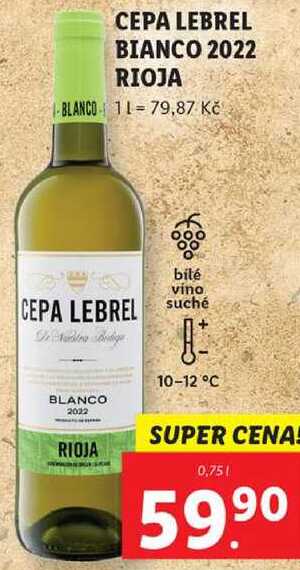 CEPA LEBREL BIANCO 2022 RIOJA, 0,75 l