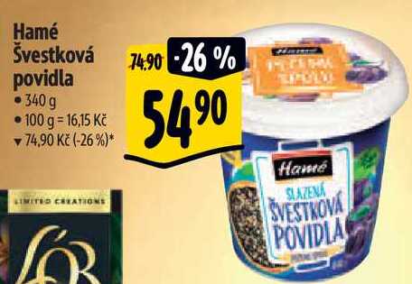 Hamé Švestková povidla, 340 g