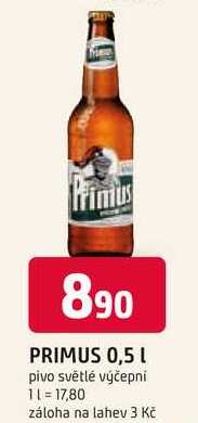 PRIMUS 0,5l pivo světlé  v akci