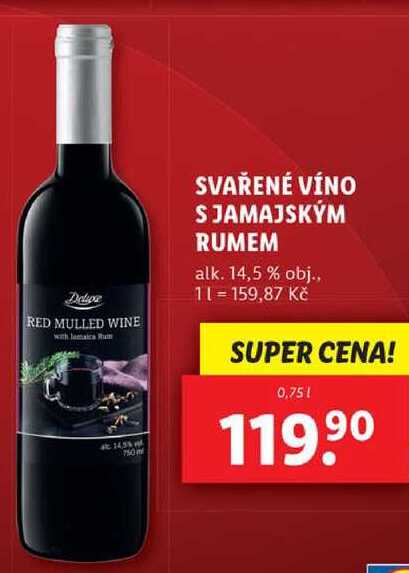 SVAŘENÉ VÍNO S JAMAJSKÝM RUMEM, 0,75 l