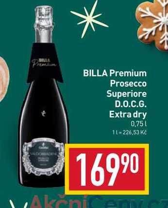 BILLA Premium Prosecco Superiore D.O.C.G. Extra dry 0,75l