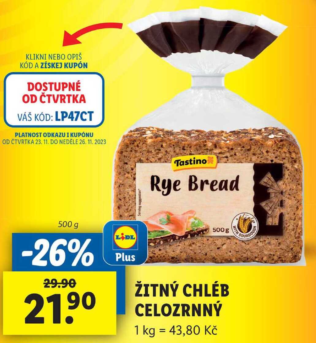 ŽITNÝ CHLÉB CELOZRNNÝ, 500 g