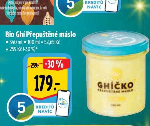 Bio Ghí Přepuštěné máslo 340 ml