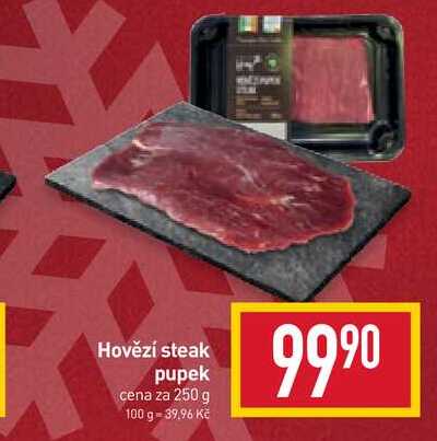 Hovězí steak pupek cena za 250 g