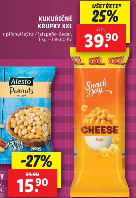 KUKUŘIČNÉ KŘUPKY XXL, 250 g