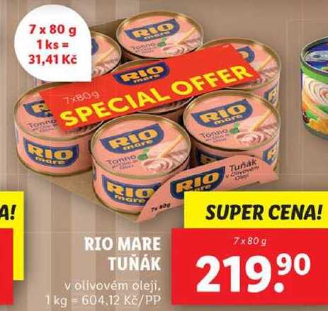 RIO MARE TUŇÁK, 7x 80 g