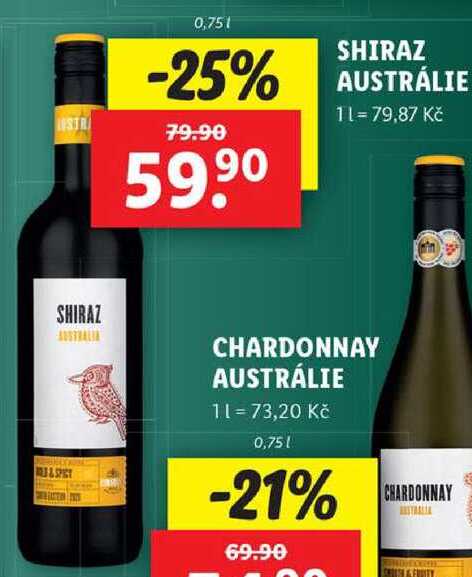 SHIRAZ AUSTRÁLIE, 0,75 l