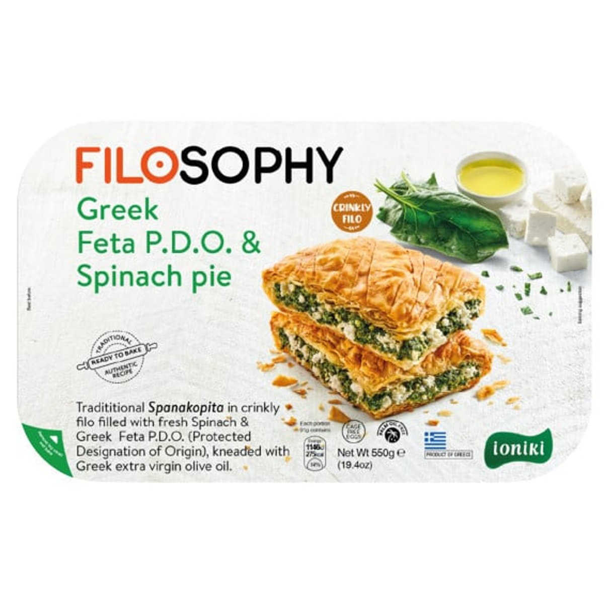 Filosophy Koláč s náplní ze špenátu a řeckého sýru feta CHOP