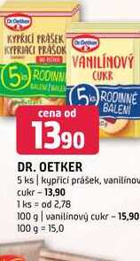   DR. OETKER 5 ks | kypřicí prášek, vanilinov cukr  