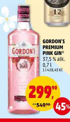 GORDON'S PREMIUM PINK GIN, 0,7 l