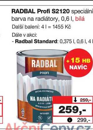 RADBAL Profi S2120 speciální barva na radiátory, 0,6l