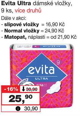 Evita Ultra dámské vložky, 9 ks