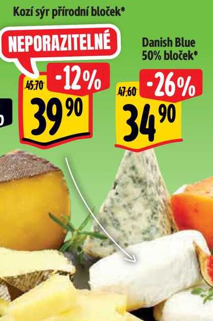 Kozí sýr přírodní bloček, cena za 100 g