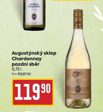 Augustýnský sklep Chardonnay pozdní sběr 0,75l