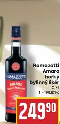 Ramazotti Amaro hořký bylinný likér 0,7l