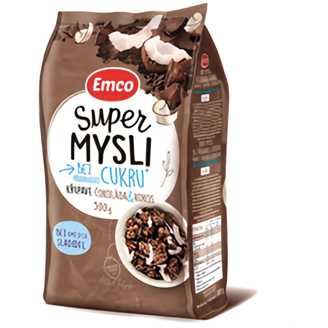 Emco Super Mysli bez přidaného cukru Křupavé Čokoláda & Kokos